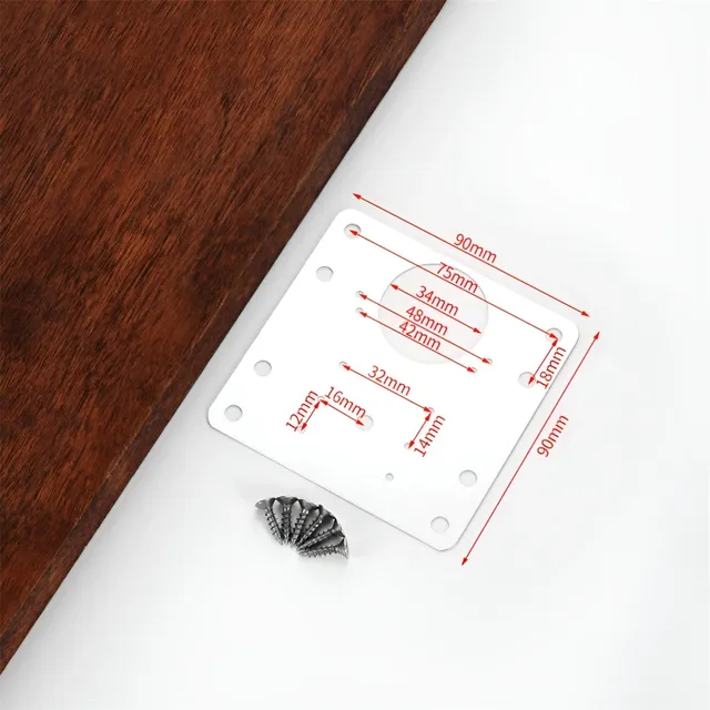 Kit de plaque de réparation de charnière d'armoire – vue 6