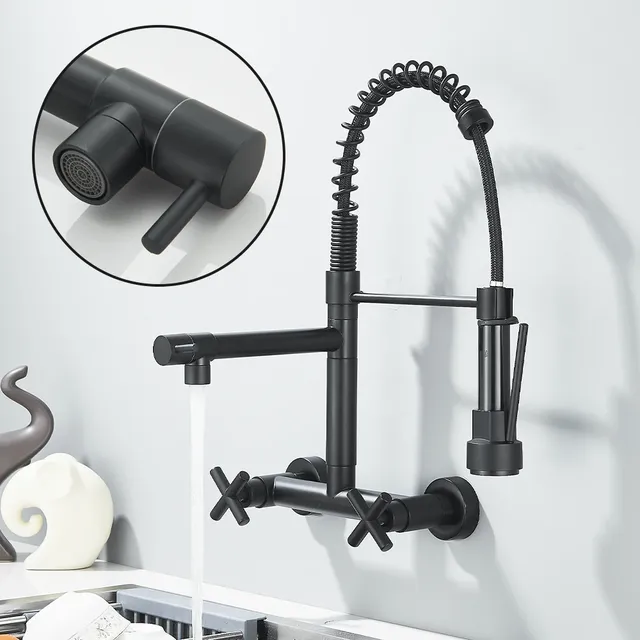 Robinet d'évier de cuisine noir