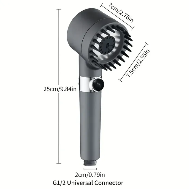 Pulvérisateur de douche à main haute pression avec 3… – vue 2