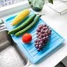 Égouttoir pliable silicone rectangulaire rainures canal… – vue 5