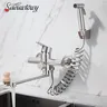 Robinet de cuisine mural en acier inoxydable – vue 2