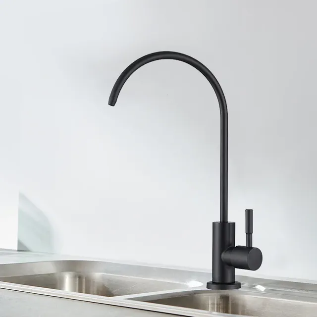 Robinet mitigeur cuisine bec col cygne monotrou levier… – vue 4