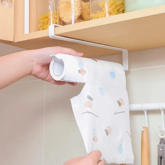 Porte rouleau papier cuisine suspension sous étagère fer… – vue 5