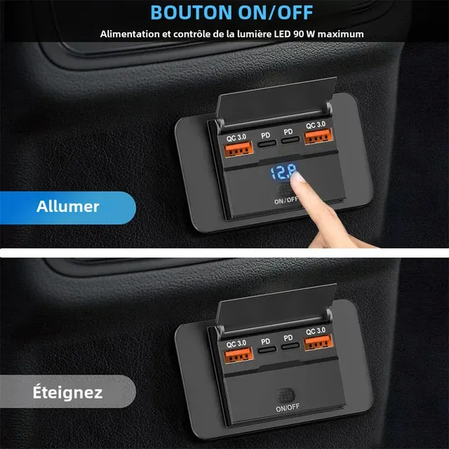 Adaptateur de prise de chargeur de voiture avec… – vue 5