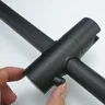 Barre de douche murale à revêtement noir – vue 3