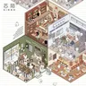 Kit bricolage papier tridimensionnel hexagonal dioramas… – vue 3