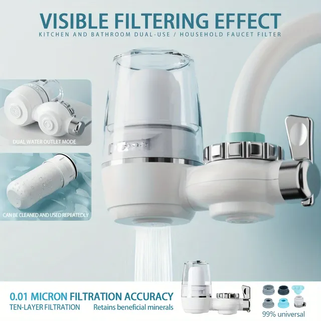 Purificateur d'eau de robinet à interrupteur manuel avec… – vue 2