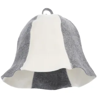 Chapeau sauna feutre bicolore forme cloche bords ondulés coutures…