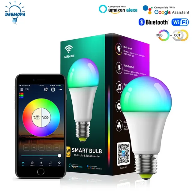 Ampoule LED intelligente WiFi 220V 110V
