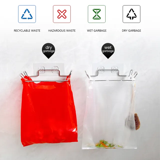Porte-sacs à ordures en acier inoxydable T1 – vue 3