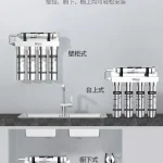 Perceuse à noyau Ultra filtre purificateur d&rsquo;eau 5 étapes sous évier cuisine acier inoxydable boisson directe maison CBA