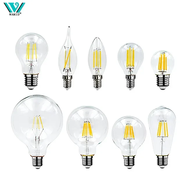 Ampoule LED rétro Edison E14 inda AC 220V 2W 4W 6W 8W