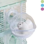 Mignon externe Hamster salle de bain acrylique bricolage Hamster Sauna chambre accessoires pour animaux de compagnie jouet toilette Hamster baignoire Hamster soin