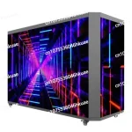 écran publicitaire led modulaire incurvé haute luminosité résolution P186 P25 P391 P3 P4 P5 caisson métallique mobile roulettes