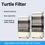Boîte de filtre de récupération de purification d&rsquo;aspiration 3 en 1, filtre de cascade de tortue, nettoyage fécal, eau faible
