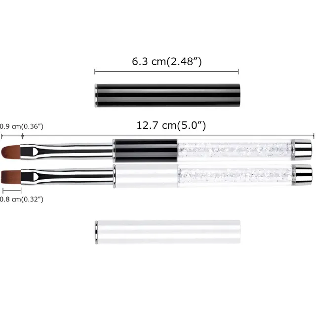 Pinceau ongulaire rétractable ovale plat gel UV… – vue 6