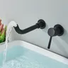 Robinet de lavabo noir mural à 2 trous – vue 4