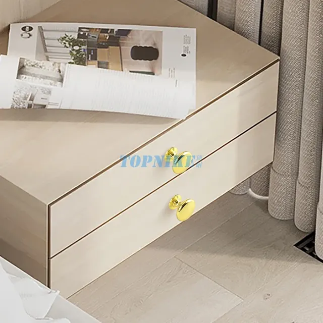 Bouton armoire rond métal tête champignon aluminium… – vue 5