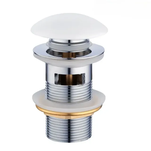 Bonde lavabo clicclac capuchon céramique blanc mat corps… – vue 3