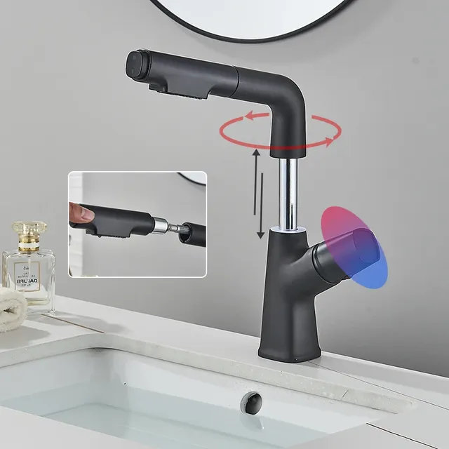 Robinet d'évier de lavabo extractible – vue 3