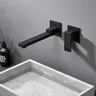 Lavabo mural avec poignée à levier unique moderne – vue 2