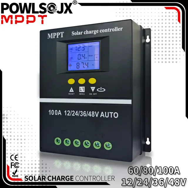 POWLSOJX MPPT 100A 80A 60A contrôleur de Charge solaire…