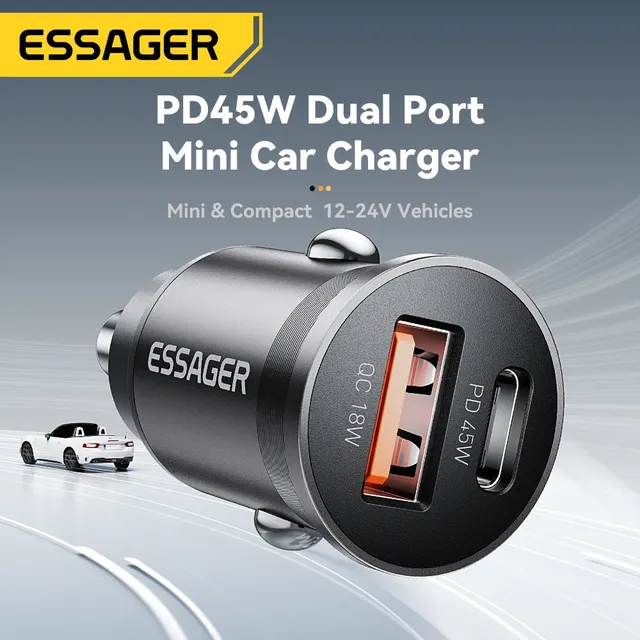 Essager 45W chargeur de voiture QC 3.0 pour Huawei… – vue 2