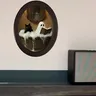 Décoration ovale sur le thème du fantôme et du chat noir… – vue 5