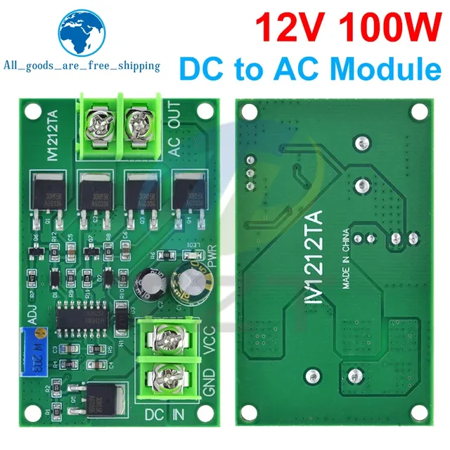 Transformateur onduleur 100W DC-AC DC 12V à AC 12/24V – vue 3