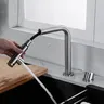 Robinet d'évier de cuisine extractible en acier inoxydable – vue 3