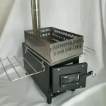 Cadre en pierre de Sauna pliable, boîte à feu au charbon de bois, poêle à bois résistant à la chaleur, Sauna, randonnée, pêche, cuisine, accessoires de Barbecue