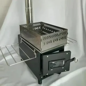 Cadre en pierre de Sauna pliable, boîte à feu au charbon de bois, poêle à bois résistant à la chaleur, Sauna, randonnée, pêche, cuisine, accessoires de Barbecue