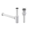Siphon de salle de bain en laiton blanc…