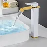 Mitigeur lavabo cascade doré blancmat monocommande… – vue 5
