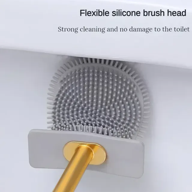 Brosse de toilette murale de luxe en Silicone – vue 5