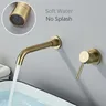 Robinet de lavabo en or brossé/noir – vue 2