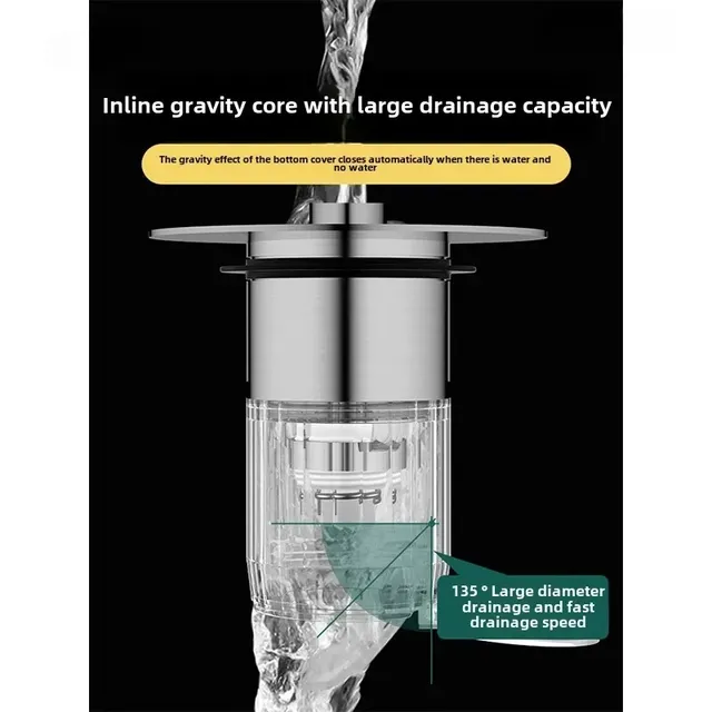 Bonde lavabo universelle antibouchage inox chromé tamis… – vue 5