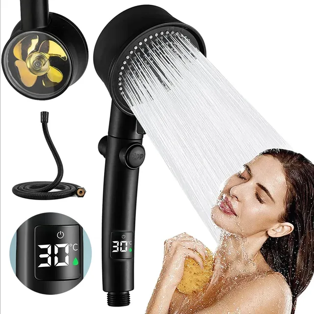 Pommeau de douche haute pression avec affichage…