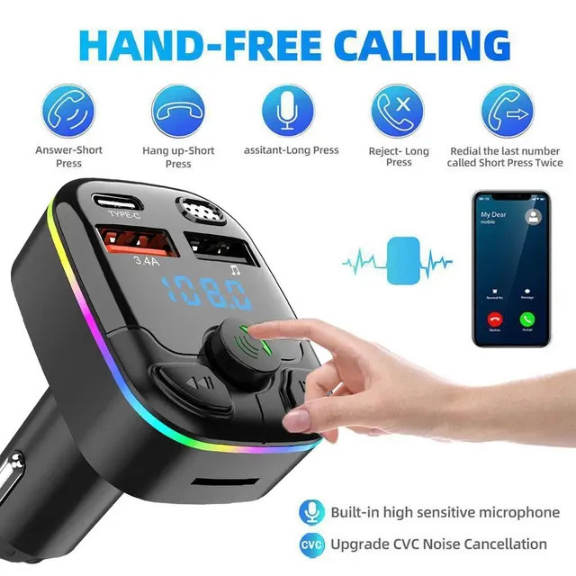 Transmetteur FM Bluetooth 5.0 pour voiture – vue 3