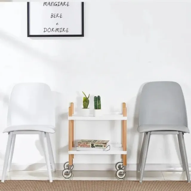 Chariot desserte roulante deux niveaux scandinave… – vue 4