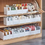 Boîte de rangement de cuisine, panier d&rsquo;organisation d&rsquo;armoire, zone d&rsquo;évier, trieur de saut, organisateur de bureau à Angle droit, matière plastique