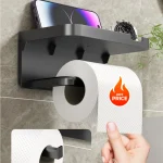Porte-papier hygiénique, support de rangement en plastique, porte-serviettes, rouleau mural de salle de bains, organisateur de cuisine, support de téléphone, étagère pour bouteilles d&rsquo;épices