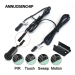 Interrupteur à capteur tactile, interrupteur de balayage manuel 5A 12V-24V, capteur de mouvement PIR, balayage d&rsquo;onde manuelle, lumière LED intelligente pour placard, lampe de garde-robe