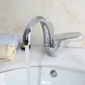 Robinet de cuisine poli monté sur le pont à poignée unique – vue 4