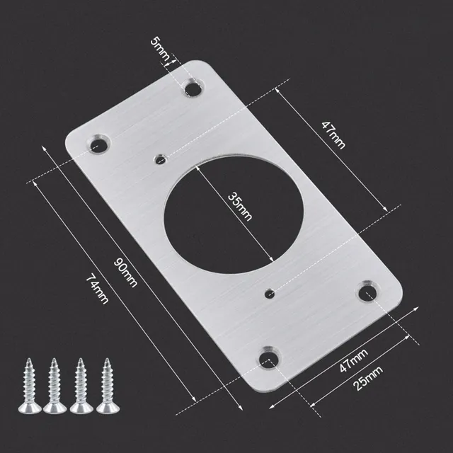 Plaque de réparation de charnière en acier inoxydable – vue 5