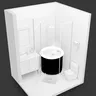 Bain à Bulles Noir Pliable en PVC Gonflable avec… – vue 5