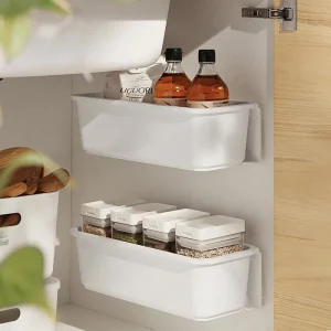 Organisateur sous évier de cuisine, boîte de rangement, porte murale, épices, condiments, organisateurs de cuisine pour garde-manger, armoire, placard Organisateur sous évier de cuisine, boîte de rangement, porte murale, épices, condiments, organisateurs de cuisine pour garde-manger, armoire, placard