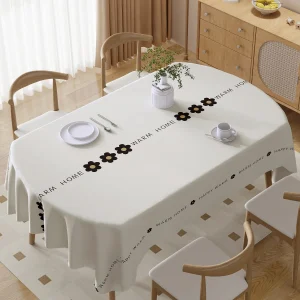 Nappe ovale sans laisser, imperméable, résistante à l’huile et anti-brûlure, nappe de table à manger, tissu de table basse, nouvelle lumière 2025 Nappe ovale sans laisser, imperméable, résistante à l’huile et anti-brûlure, nappe de table à manger, tissu de table basse, nouvelle lumière 2025