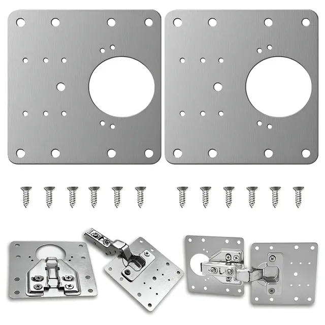 Kit de plaque de réparation de charnière d'armoire – vue 2