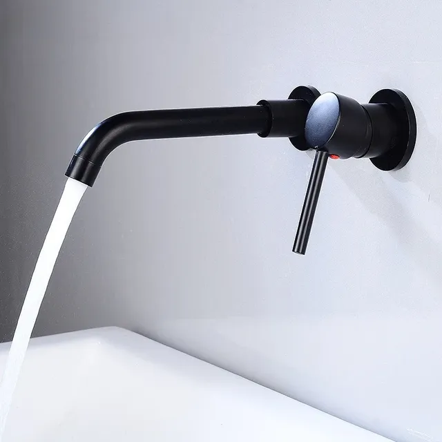 Brushed Gold Basin Faucet Concealed Wall Mounted Faucet… – vue 5